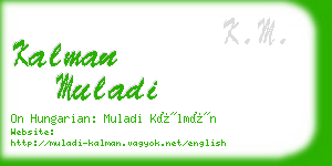 kalman muladi business card